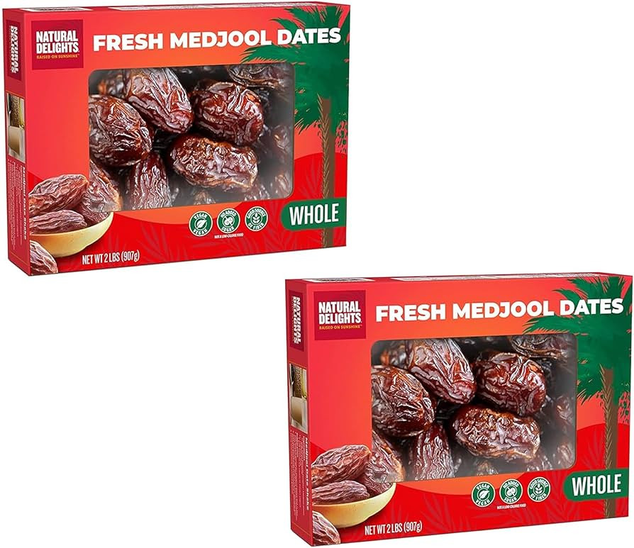 Natural Delights Medjool Dates Whole - Non-GMO Verified Fruit, Good Source of Fiber & Potassium, ... | Amazon (US)