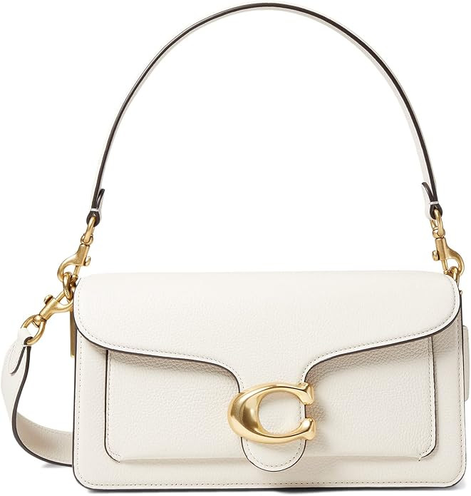 COACH Polished Pebble Leather Tabby Shoulder Bag 26 Chalk One Size | Amazon (US)