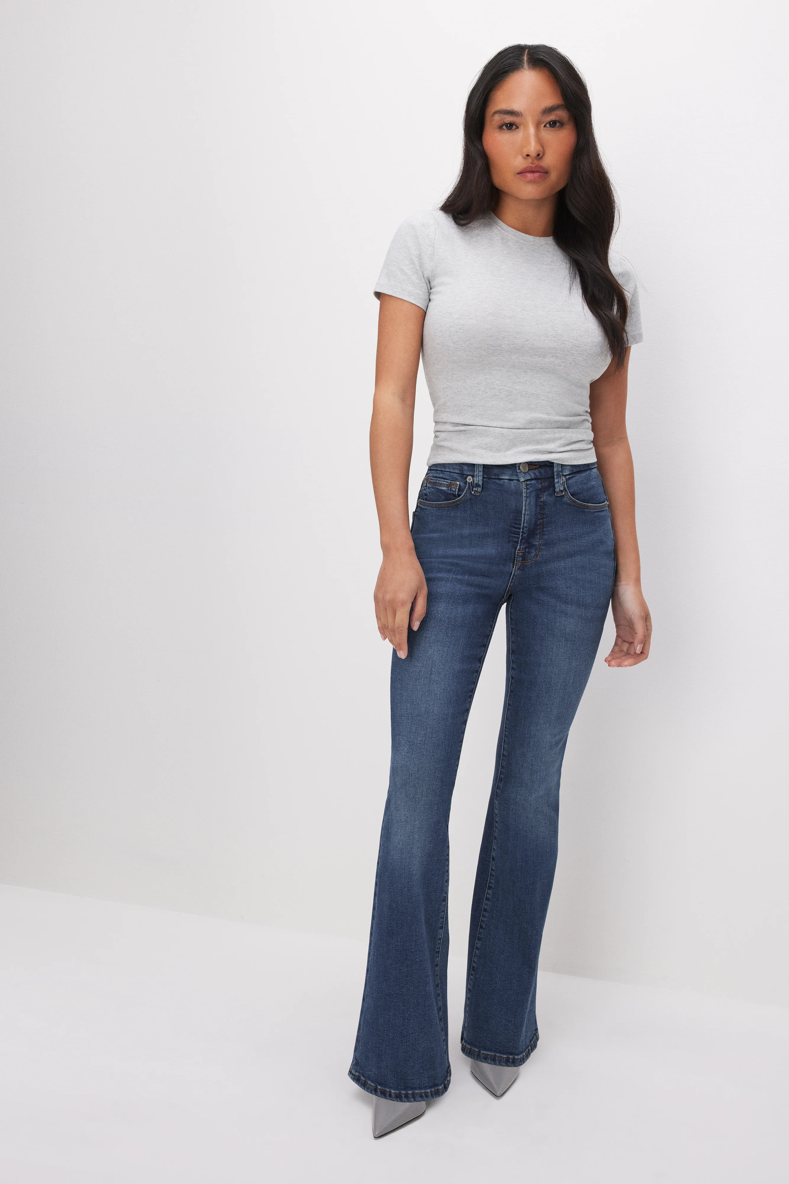 GOOD PETITE FLARE JEANS | BLUE004 - GOOD AMERICAN | Good American