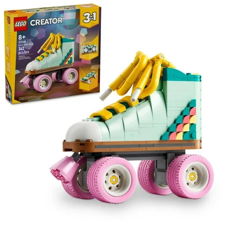 LEGO Creator 3 in 1 Retro Roller Skate Building Kit, Transforms from Roller Skate Toy to Mini Skateboard to Boom Box Radio, Birthday Gift for Skaters, Cool Toy for Boys and Girls Ages 8 and Up, 31148 | Walmart (US)