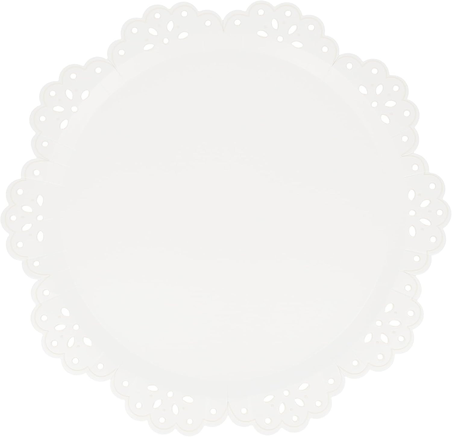Meri Meri Broderie Anglaise Lace Plates, Pack of 8 Fancy Disposable Plates for Party, Lace Doily Shaped, Available in 2 Sizes (Side & Dinner) | Amazon (US)