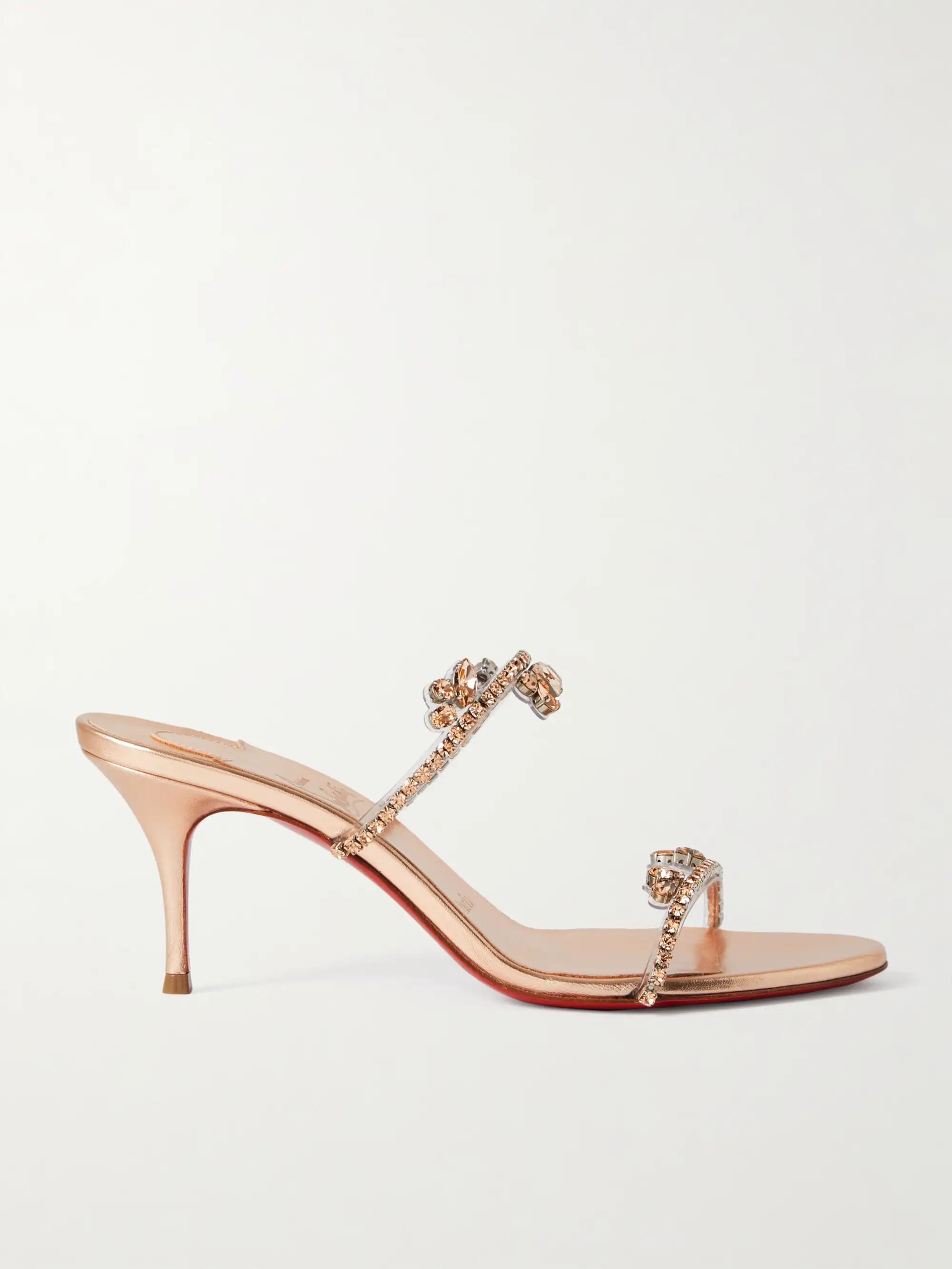 Just Queen 70 crystal-embellished PVC mules | NET-A-PORTER (US)