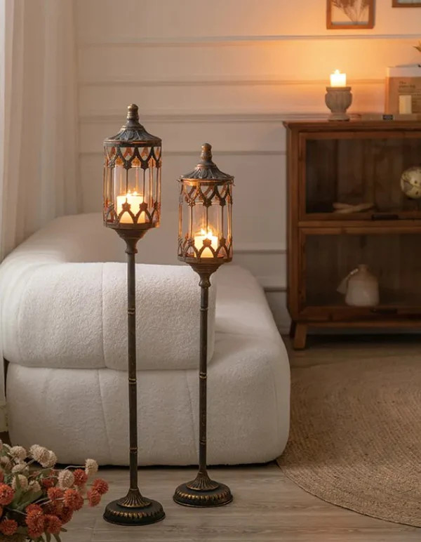 Chasity Floor Lantern - Small | River Chic Designs