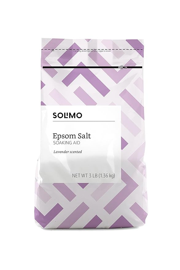 Amazon Brand - Solimo Epsom Salt Soaking Aid, Lavender Scented, 3 Pound | Amazon (US)