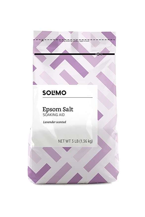 Amazon Brand - Solimo Epsom Salt Soaking Aid, Lavender Scented, 3 Pound | Amazon (US)