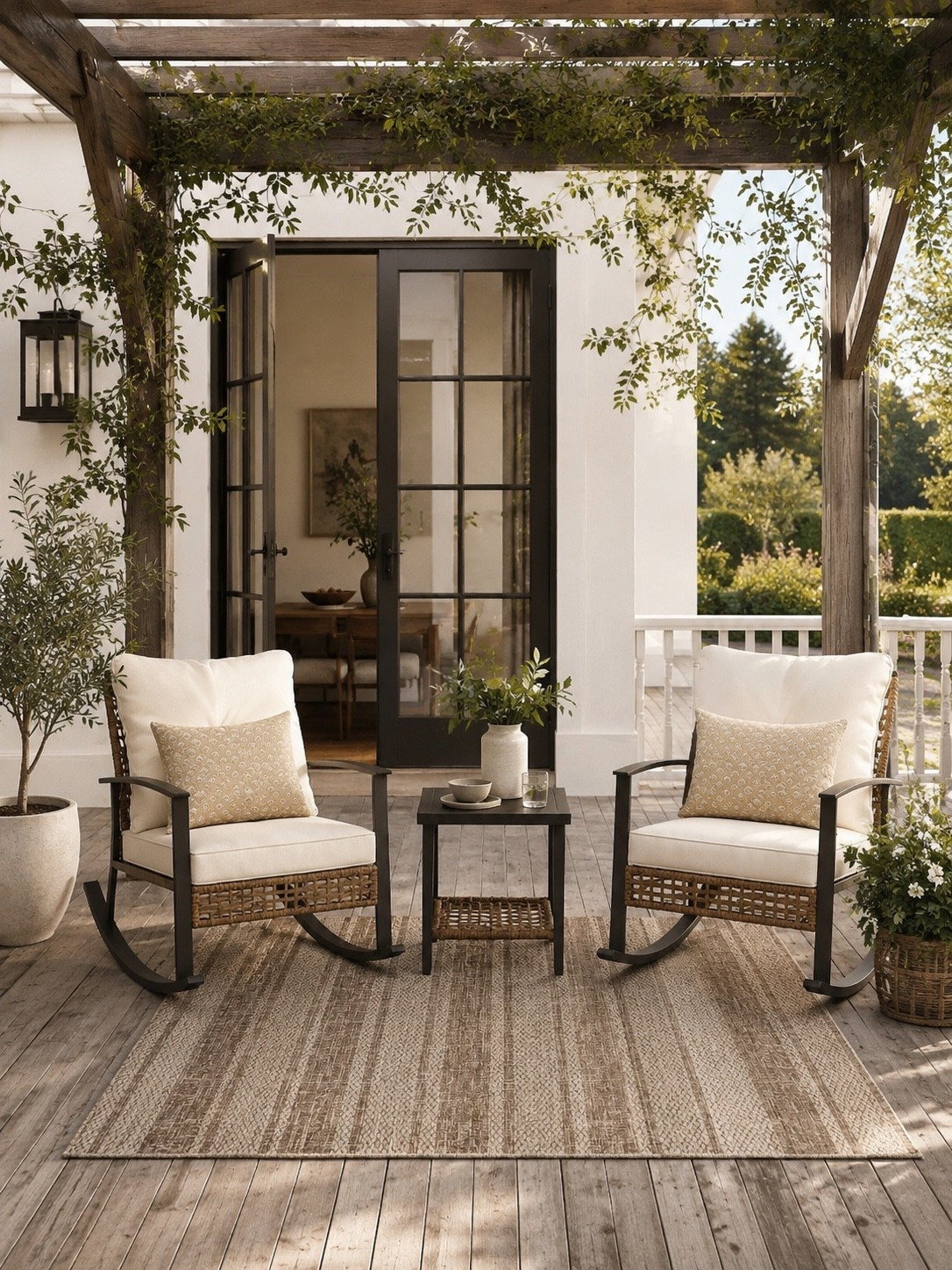 Front Porch Sitting, Elevated 🤍🌿

A pair of classic rocking chairs, soft neutral cushions, and a pergola draped in greenery create the perfect spot to slow down and enjoy the season. This cozy porch setup feels timeless, welcoming, and effortlessly collected—ideal for morning coffee, afternoon reading, or relaxing conversations as the sun sets.

Simple styling, warm textures, and beautiful outdoor pieces prove that sometimes less really is more.

Follow @farmtotablecreations on Instagram for more cozy home finds and trending decor.

#LTKHome #FrontPorchDecor #PorchInspiration #OutdoorLiving #PorchStyle #OutdoorFurniture #PatioDecor #CozyHome #ModernFarmhouse #HomeDecorFinds #OutdoorSpaces #NeutralDecor #FrontPorchGoals #OutdoorStyling #PorchRefresh #HomeInspiration #FarmhouseStyle #WayfairHome #FarmToTableCreations #LTKFinds

#LTKSaleAlert #LTKHome