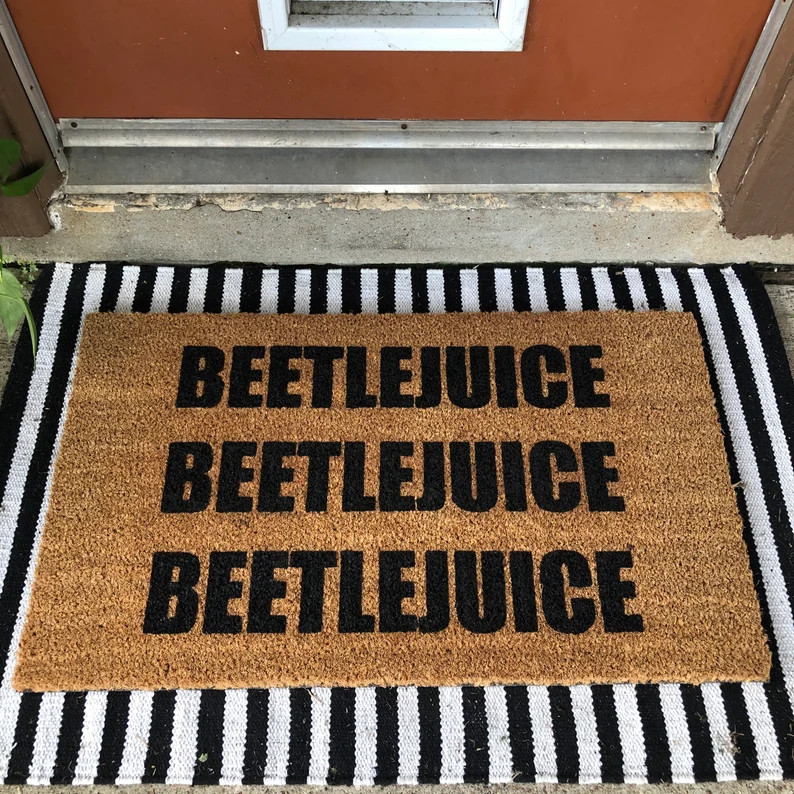 Beetlejuice Doormat, Beetlejuice Home Decor, Beetlejuice Beetlejuice Beetlejuice, Beetlejuice Rug... | Etsy (US)