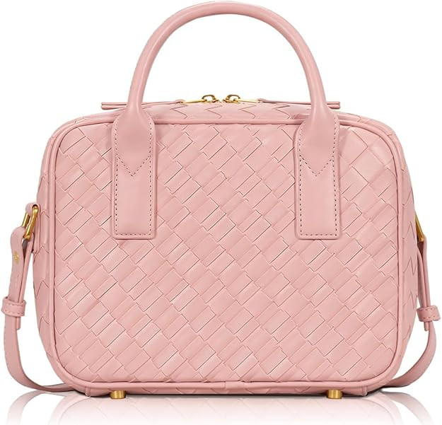 Woven Bag for Women Top Handle Satchel Handbag Crossbody Bag PU Leather Shoulder Bag Woven Purses... | Amazon (US)