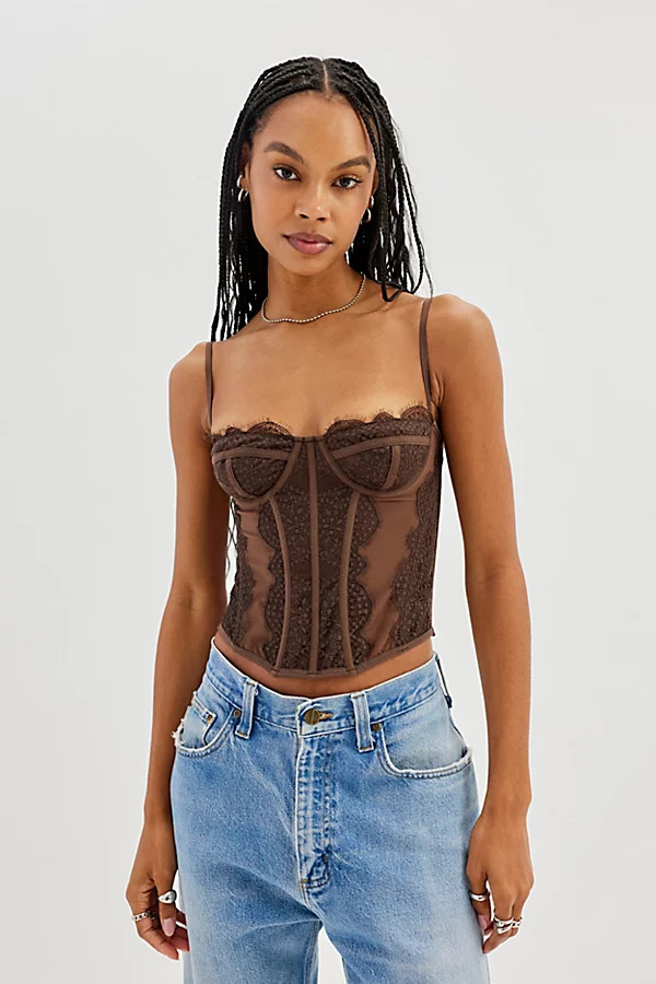 Out From Under Modern Love Lace Corset | Urban Outfitters (US and RoW)