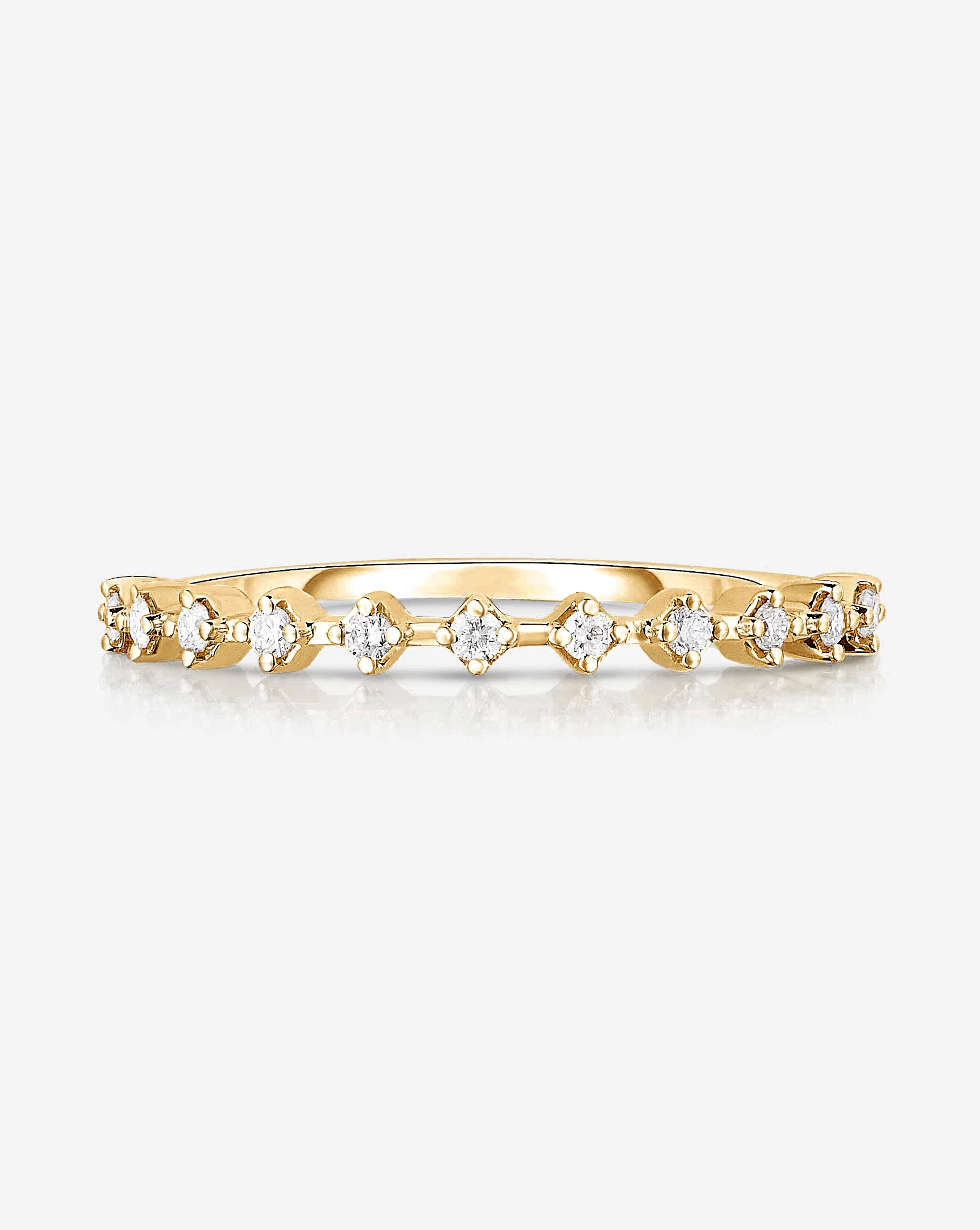 Diamond Station Stackable Ring | Ring Concierge