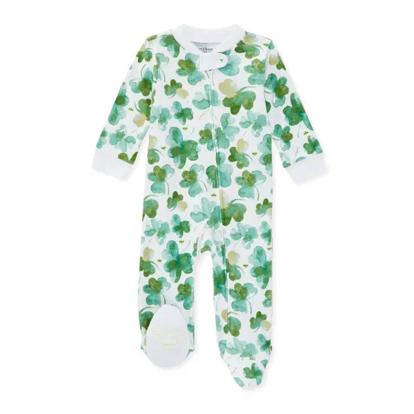 Cutest Clover Organic Cotton Pajamas - 3-6 Months | Burts Bees Baby
