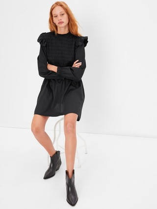 Smocked Ruffle Sleeve Mini Dress | Gap (US)