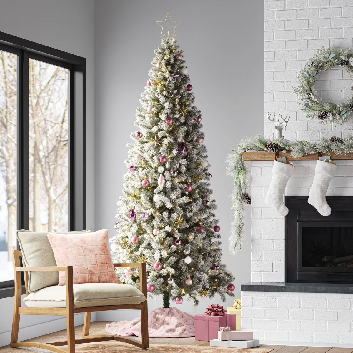 10in LED Lit Dewdrop Glitter Metal Open Star Christmas Tree Topper - Wondershop™ | Target