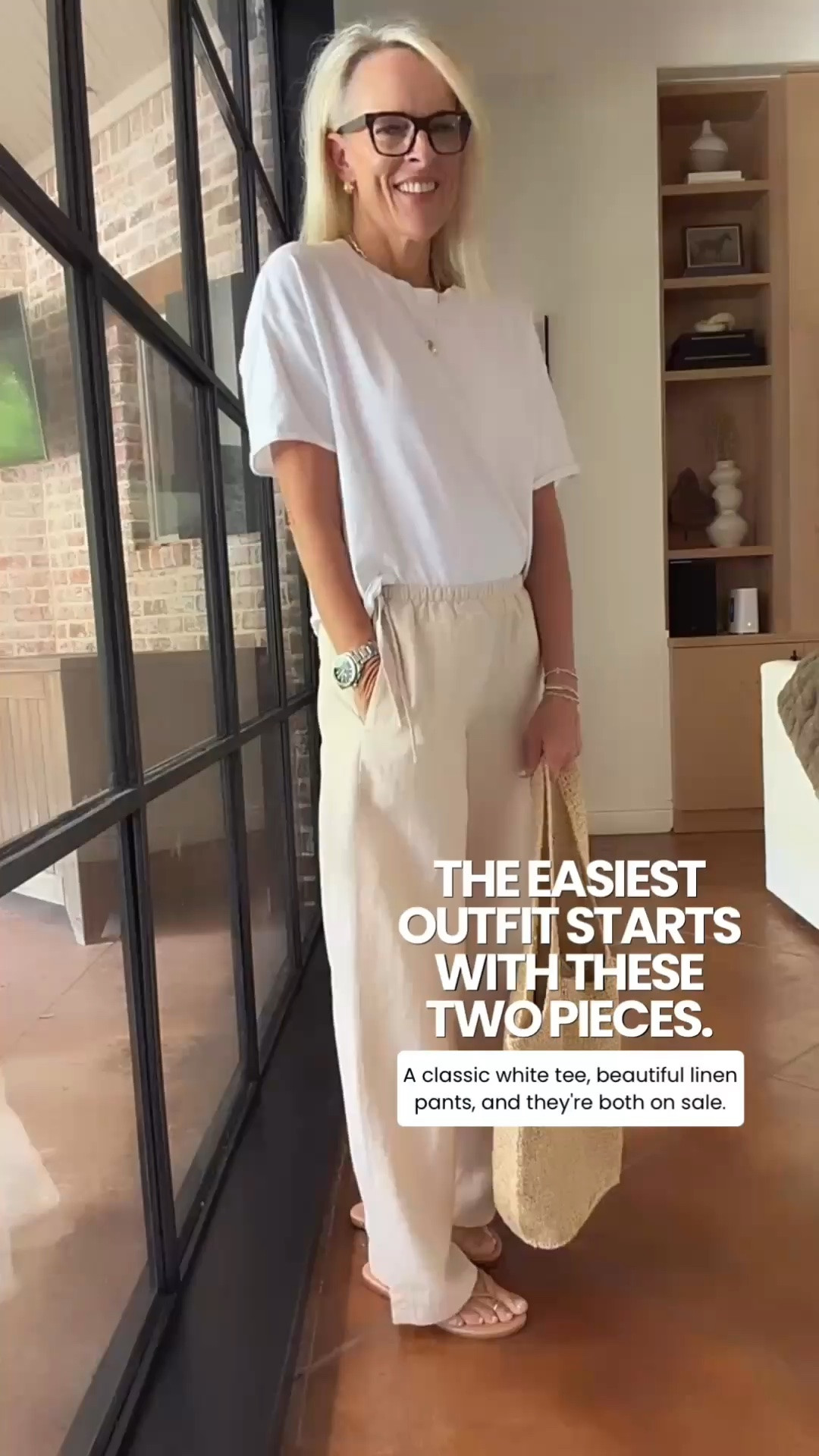 A classic white tee and beautiful linen pants are the kind of wardrobe staples you’ll reach for all season long. Easy to dress up or down, effortlessly polished, and both are on sale—a great time to add these timeless pieces to your closet.

💡 LTK MADE EASY
❤️ Heart = Support my posts!
🔖 Save = Get sale & restock alerts
📋 Lists = Keep favorites organized
📲 Share = Send lists and products to a friend. Hello, Christmas List!
💬 Comment = Ask me anything about what I’m wearing. :-)

#LTKSaleAlert #LTKootd #LTKOver40