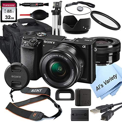 Sony Alpha a6000 Mirrorless Digital Camera with 16-50mm Lens + 32GB Card, Tripod, Case, and More... | Amazon (US)