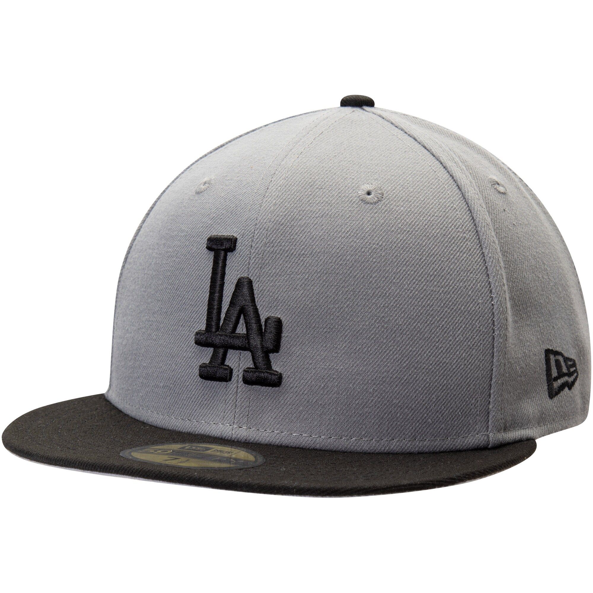 Los Angeles Dodgers New Era Two-Tone 59FIFTY Fitted Hat - Gray/Black | Lids