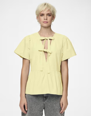 Pieces Reversible top in mellow yellow | ASOS (Global)