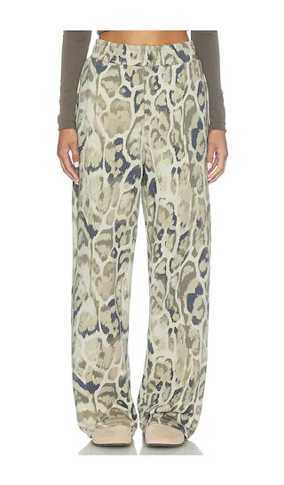 Finely French Terry Pant in Twill Leopard | Revolve Clothing (Global)