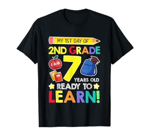 2nd Grade Back to First Day of School Gifts Boys Girls T-Shirt | Amazon (US)