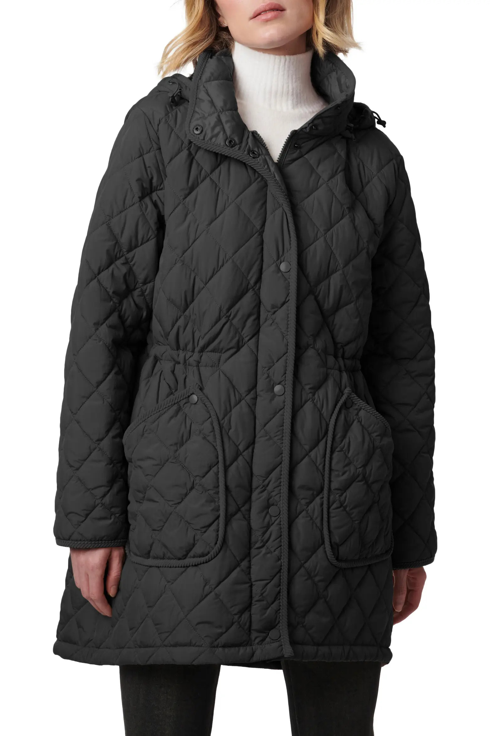 Diamond Quilted Hooded Puffer Coat (Women) | Nordstrom | Nordstrom