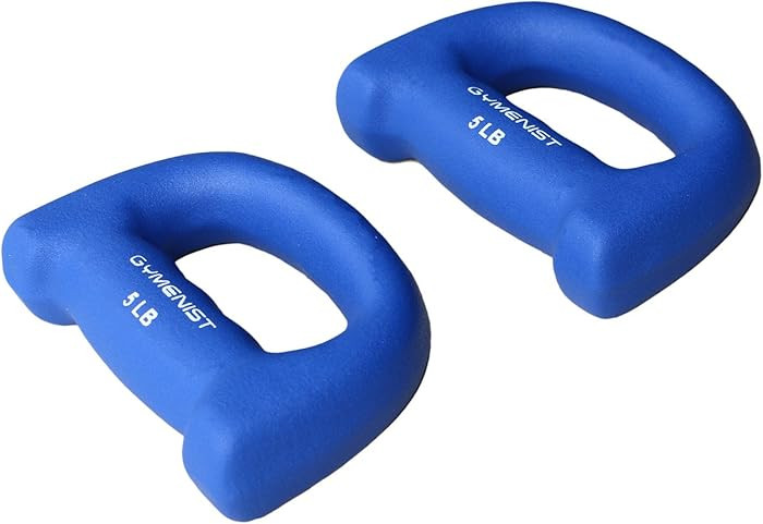 Set of 2 Hand Shaped Neoprene Exercise Workout Jogging Walking Cardio Dumbbells Pair | Amazon (US)