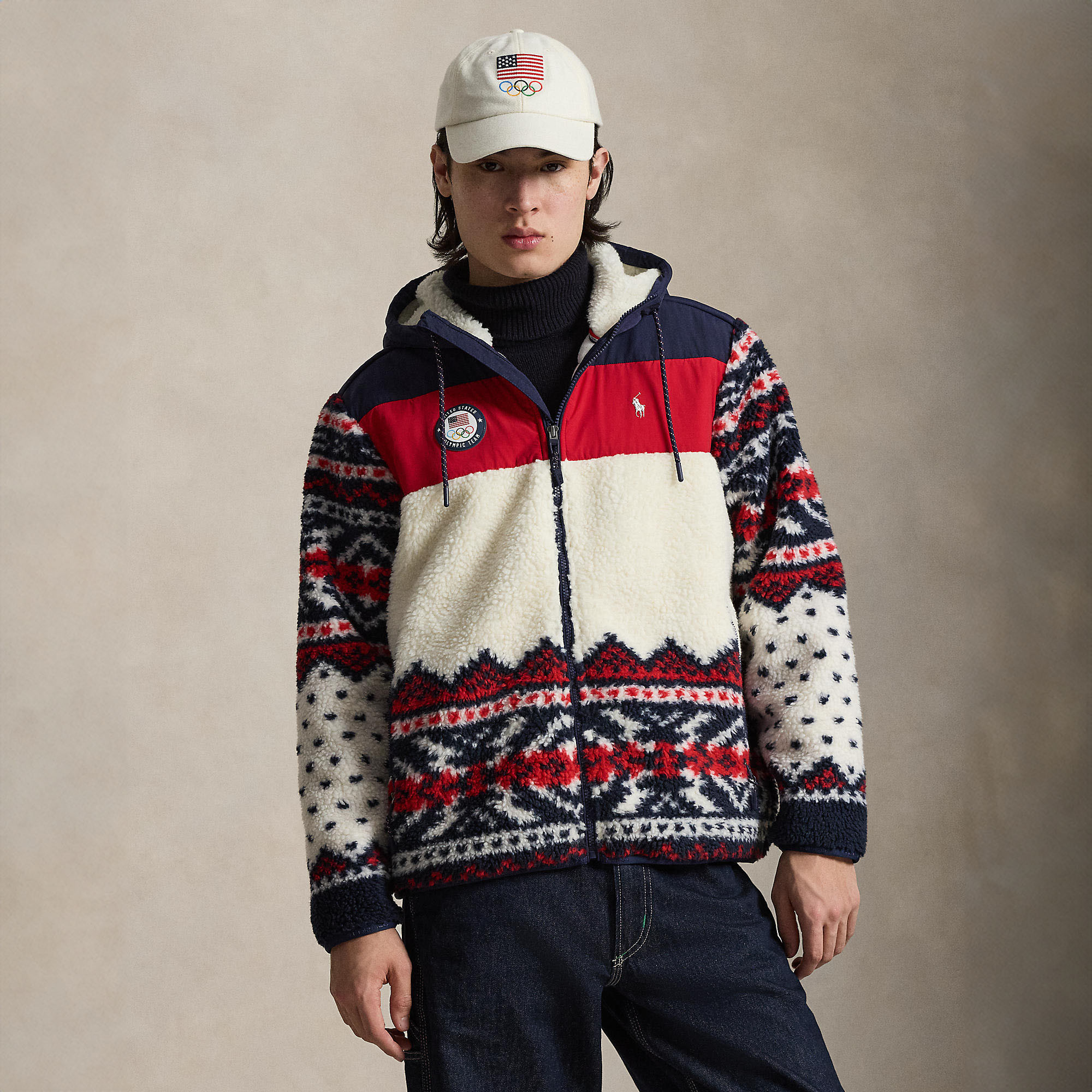 Men's Polo Ralph Lauren Team USA Hybrid Full-Zip Hoodie | Fanatics