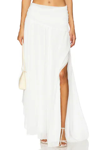 x REVOLVE Camelia Handkerchief Skirt in White | Revolve Clothing (Global)