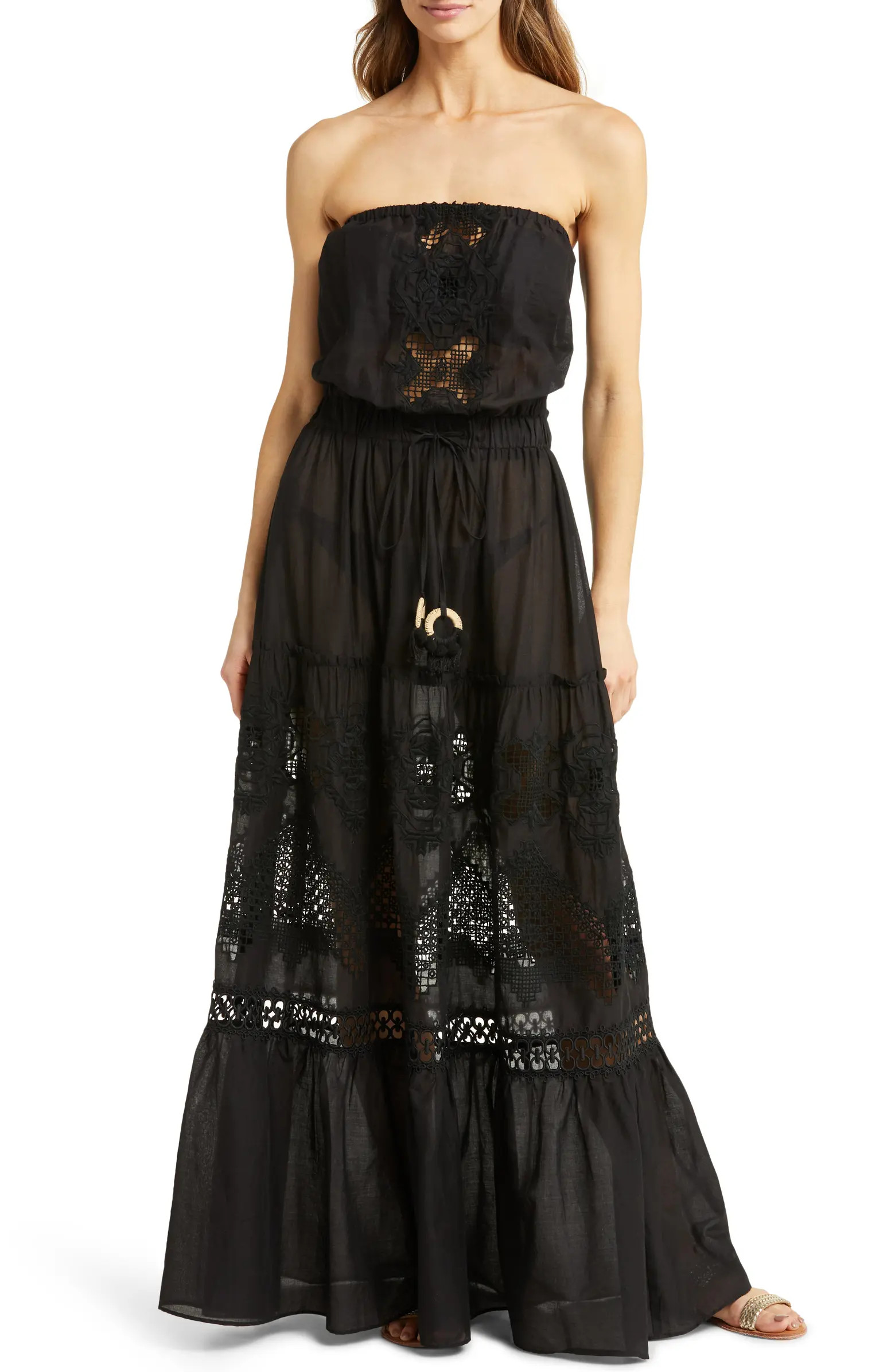 Sterling Embroidered Cotton Cover-Up Maxi Dress | Nordstrom