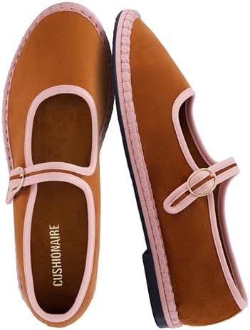 CUSHIONAIRE Missy Mary Jane Ballet Flats for Women, Breathable Lightweight Womens Flats with Adju... | Amazon (US)