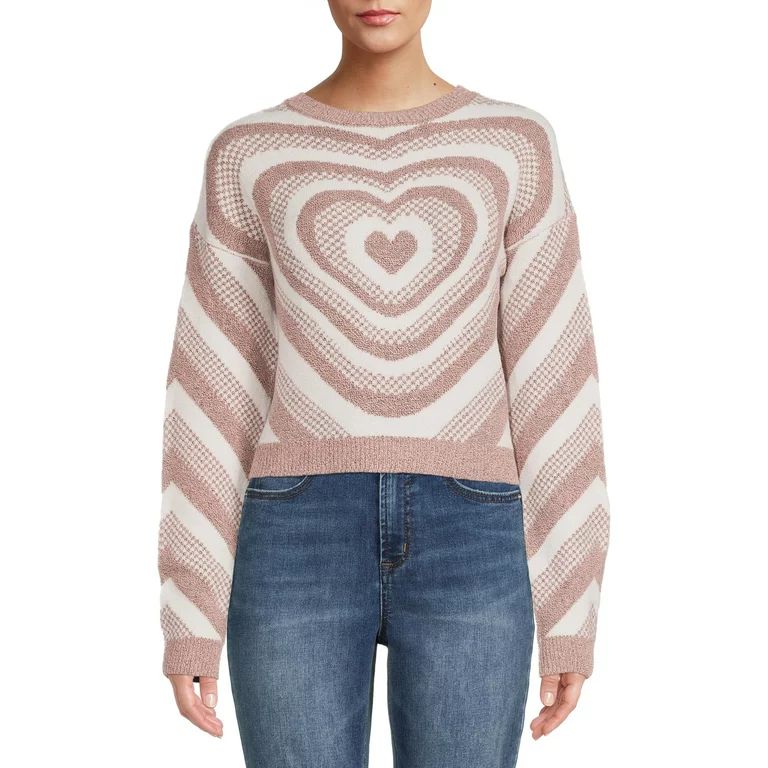 No Boundaries Junior's Jacquard Pullover Sweater | Walmart (US)