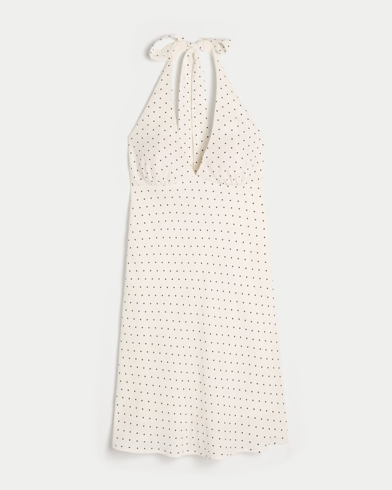 Women's Open-Back Crepe Halter Dress | Women's Dresses & Rompers | HollisterCo.com | Hollister (US)