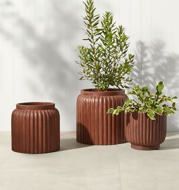 Concrete Fluted Planter | Rejuvenation