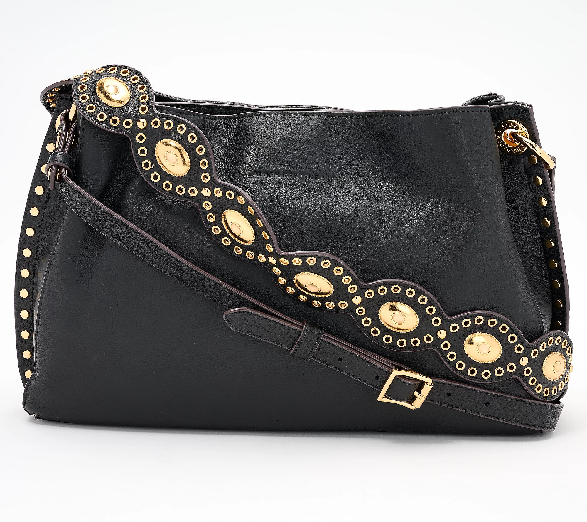 Aimee Kestenberg Roma Leather Double Entry Shoulder Bag | QVC