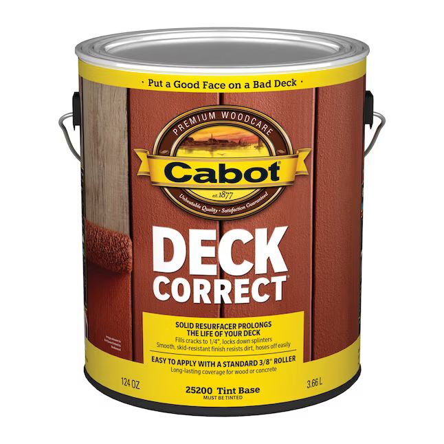 Cabot DeckCorrect Tintable Satin Solid Water-based Mildew Resistant Resurfacer (1-Gallon) | Lowe's