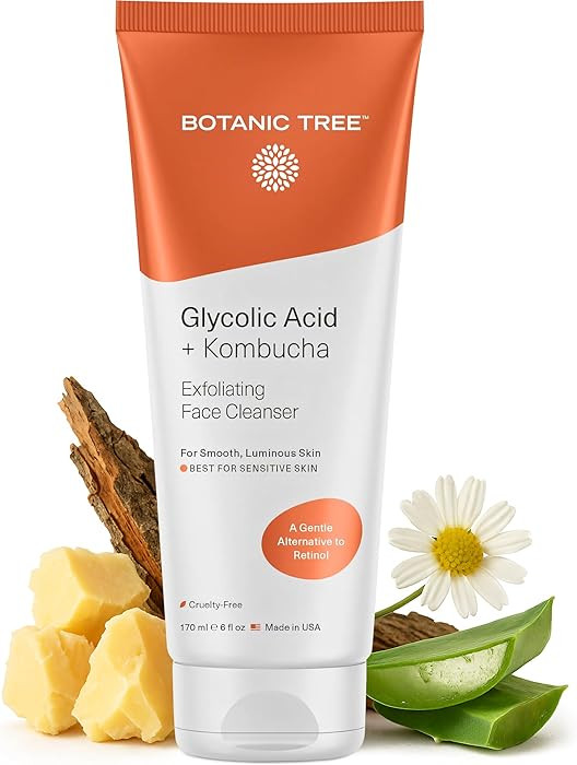 Botanic Tree Kombucha & Glycolic Acid Exfoliating Face Wash for Aging Skin - Face Cleanser for Wo... | Amazon (US)