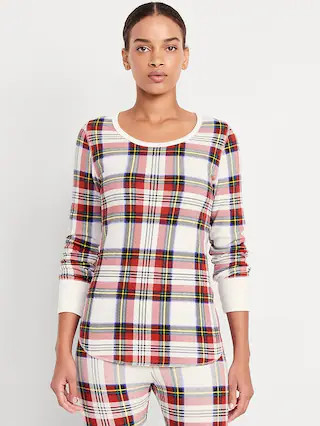 Printed Waffle Pajama Top | Old Navy (US)