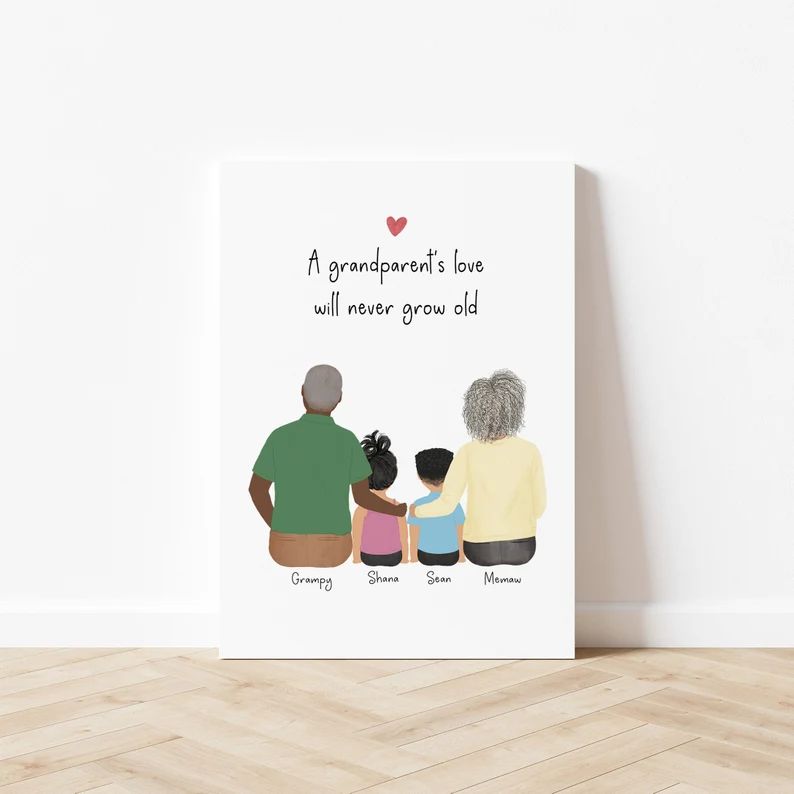 Personalized Framed Wall Art for Grandparents and Grandkids - Etsy | Etsy (US)