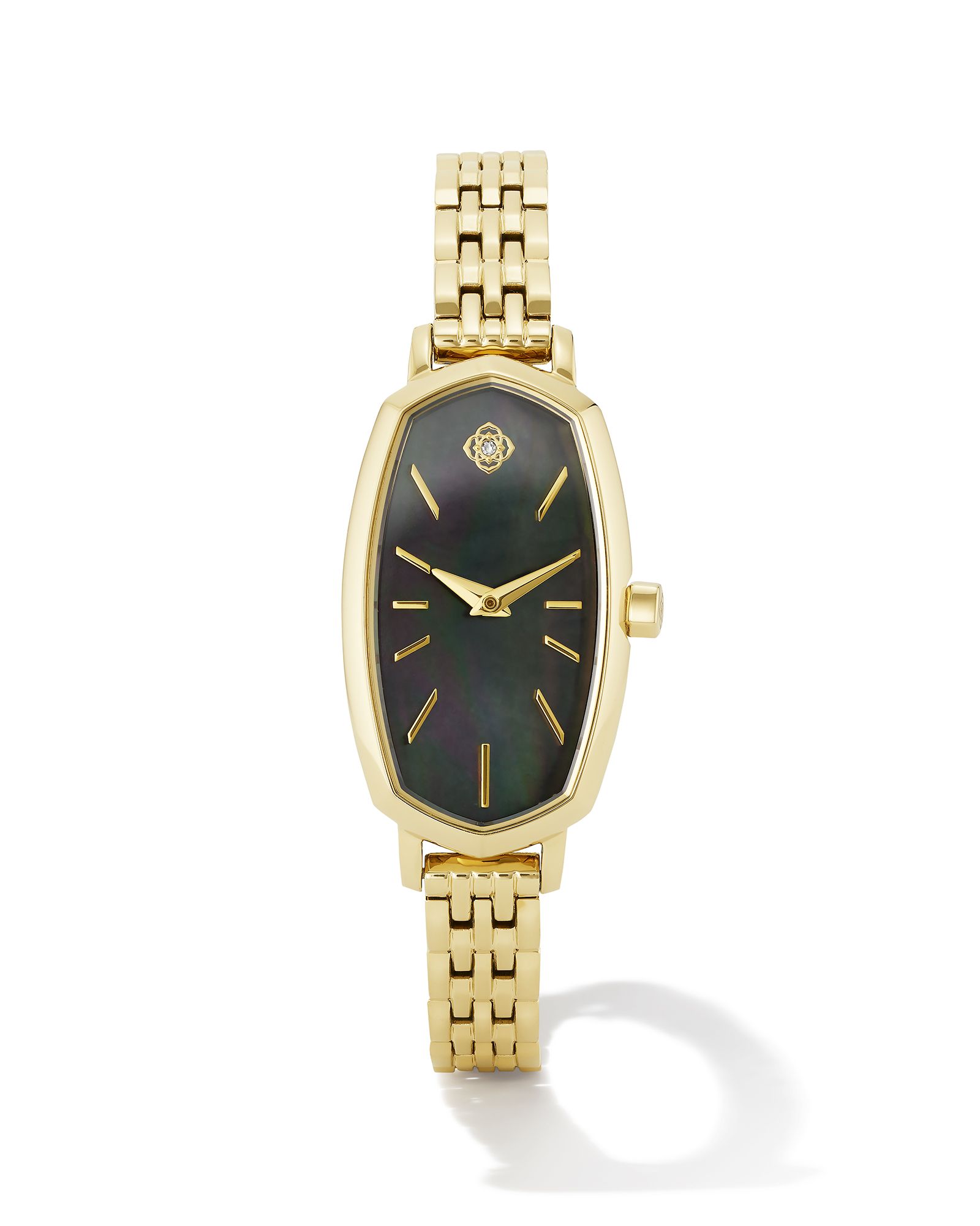 Elle Gold Tone Stainless Steel Watch in Black Mother-of-Pearl | Kendra Scott | Kendra Scott