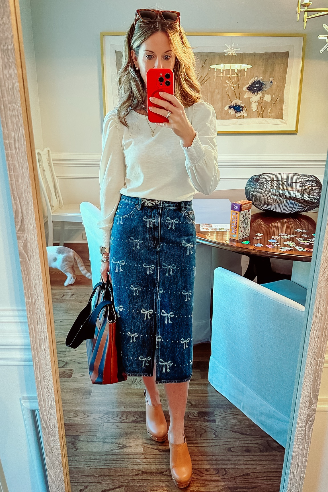 Client meetings and shopping. The bows 🎀 on this skirt are so sweet.

Such a great look for cooler morning temperatures.

#LTKWorkwear #LTKStyleTip #LTKOver40