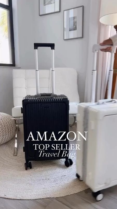 Amazon top seller travel bag 
Yes I love this bag so much that I also got it in a white color 
It’s perfect because it has an opening on the front , cup holder , phone holder and a bag holder 
It’s very smooth and it reminds me of my rimowa bags

#LTKItBag #LTKVideo #LTKTravel