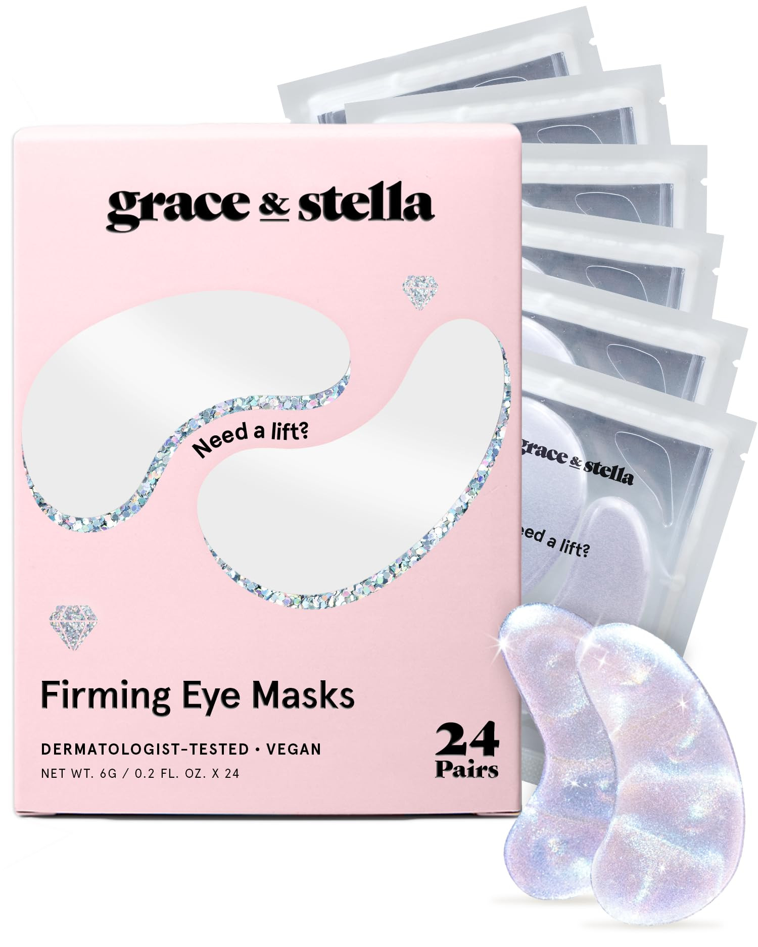 grace & stella Retinol Under Eye Patches for Puffy Eyes and Dark Circles - Restoring Gel Under Ey... | Amazon (US)