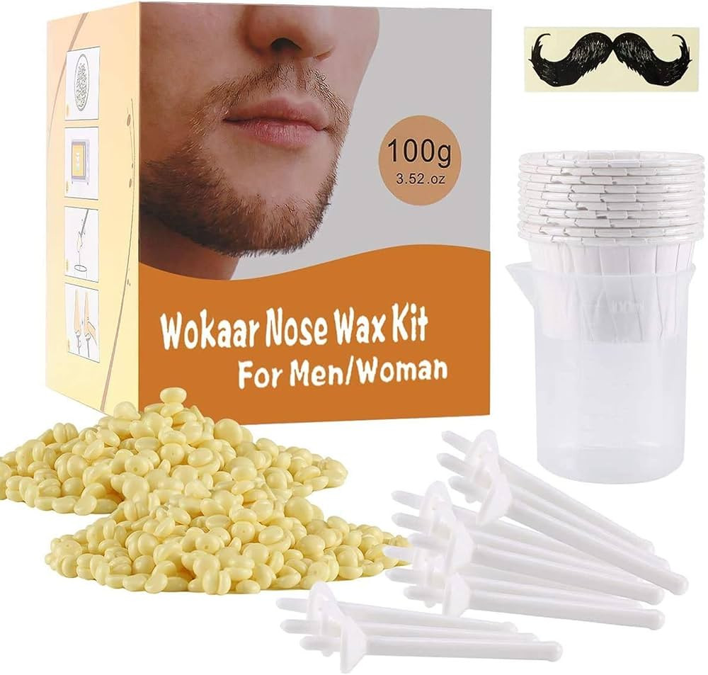 Nose Wax Kit for Men & Women | 100g Wax, 30 Applicators (15-20 Uses) | Painless Nasal & Ear Hair ... | Amazon (US)