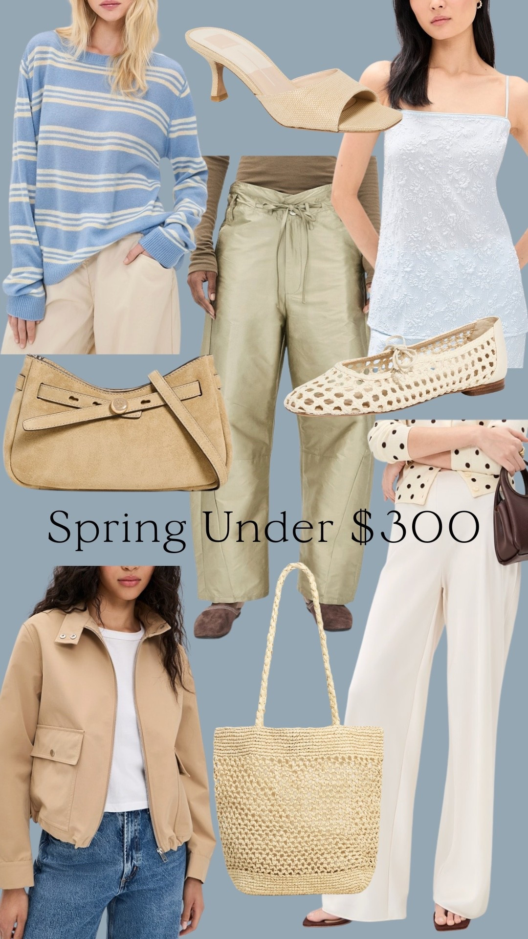 Spring fashion under $300 🌷

Spring sweater, spring handbags, spring shoes, spring outfit, spring jacket, spring tops

#LTKSeasonal