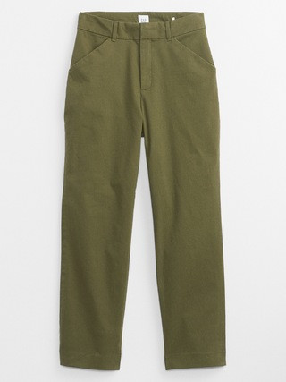 High Rise Slim Ankle Khakis | Gap Factory