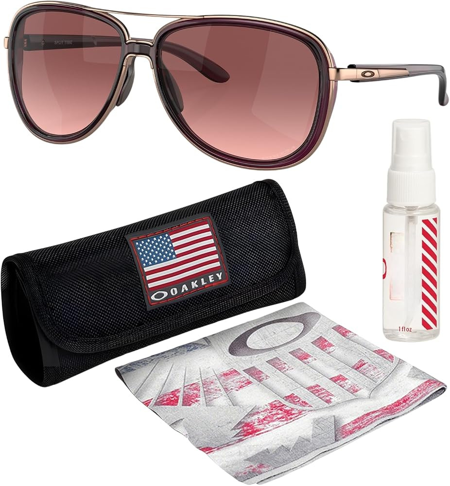 Oakley SPLIT TIME OO4129 Round Shape Sunglasses With Official Eyewear Kit | Amazon (US)