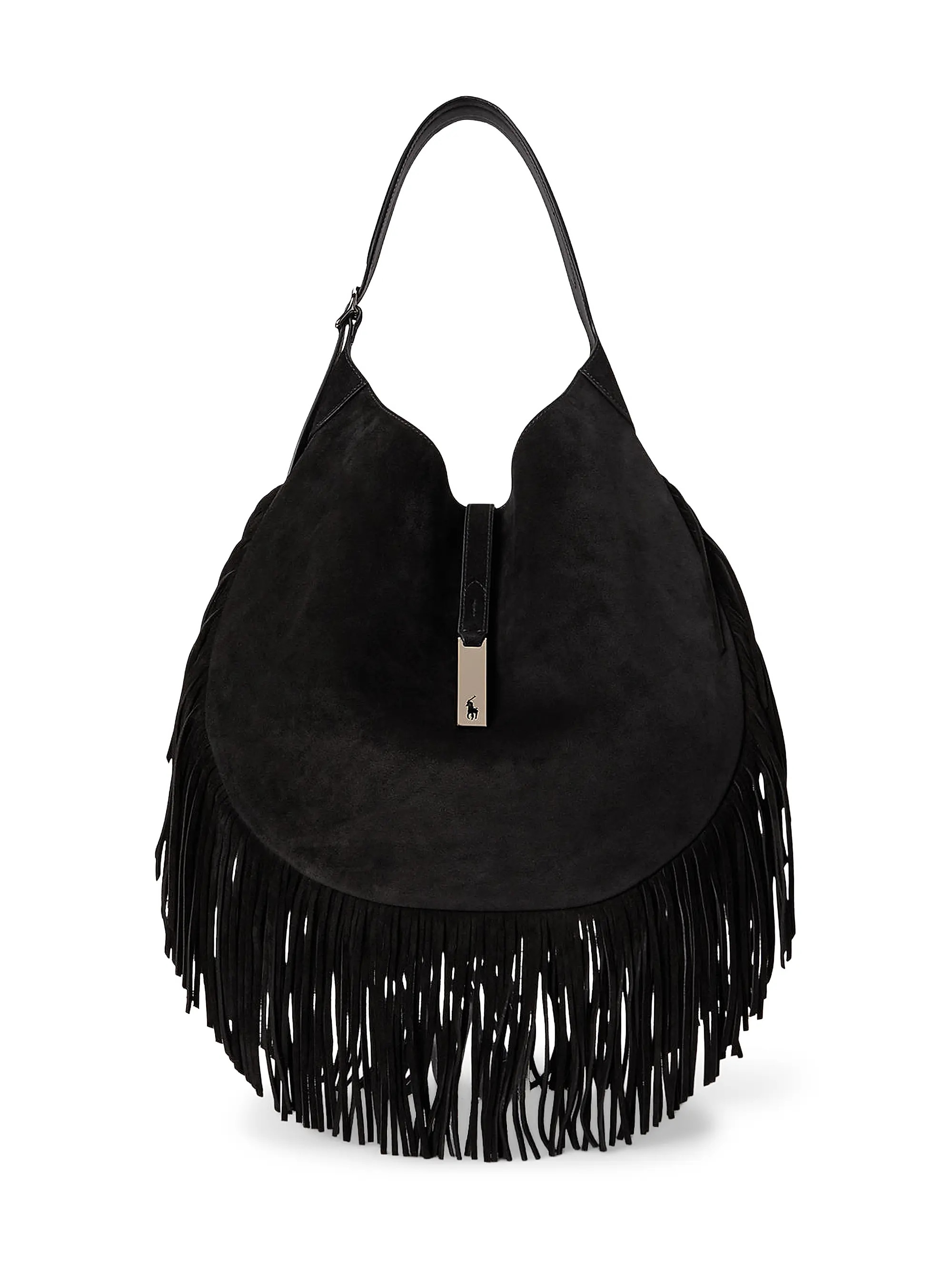 Large Polo ID Fringed Suede Shoulder Bag | Saks Fifth Avenue