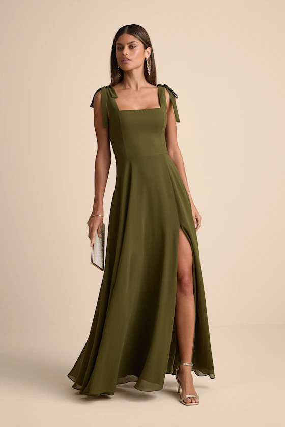 Love Me Forever Olive Green Maxi Dress Winter Maxi Dress Winter Dress Maxi Dresses Winter Trends | Lulus