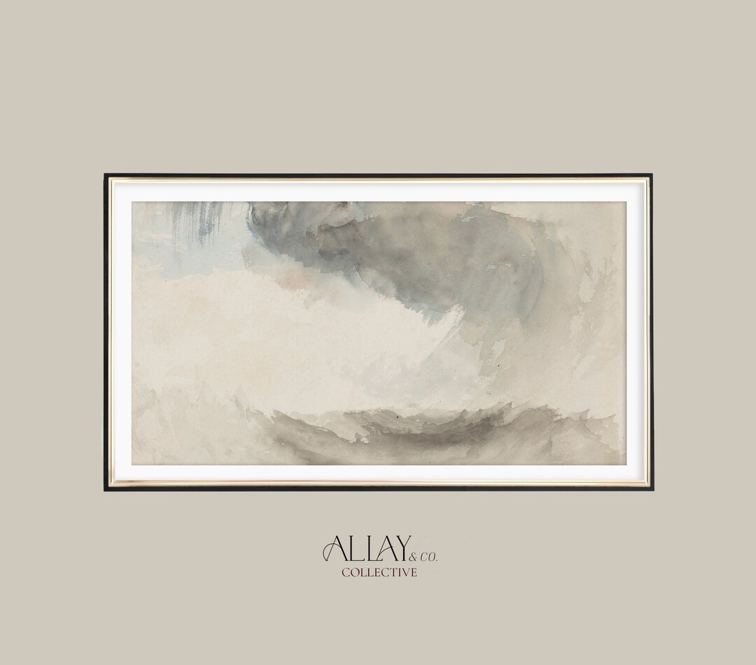 Samsung Frame TV Art | Abstract Print Painting | Neutral Abstract Wall Art | Vintage Wall Art | M... | Etsy (US)