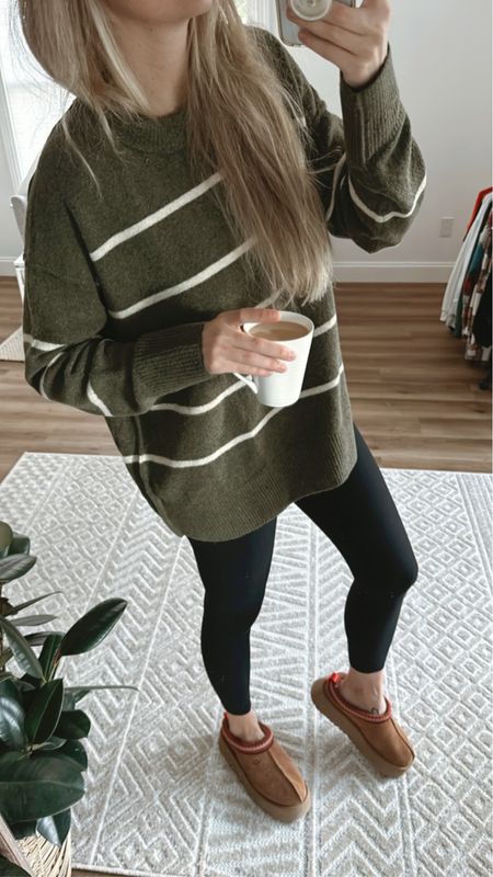 Love these cozy sweaters from Aerie. I’m wearing a small. It’s very oversized and comes in many color combinations.

Holiday sweater , fall sweater , legging sweater , striped sweater , fuzzy sweater , Ugg tazz slippers uggs on saleSaleSale

#LTKSeasonal #LTKHoliday #LTKHolidaySale
