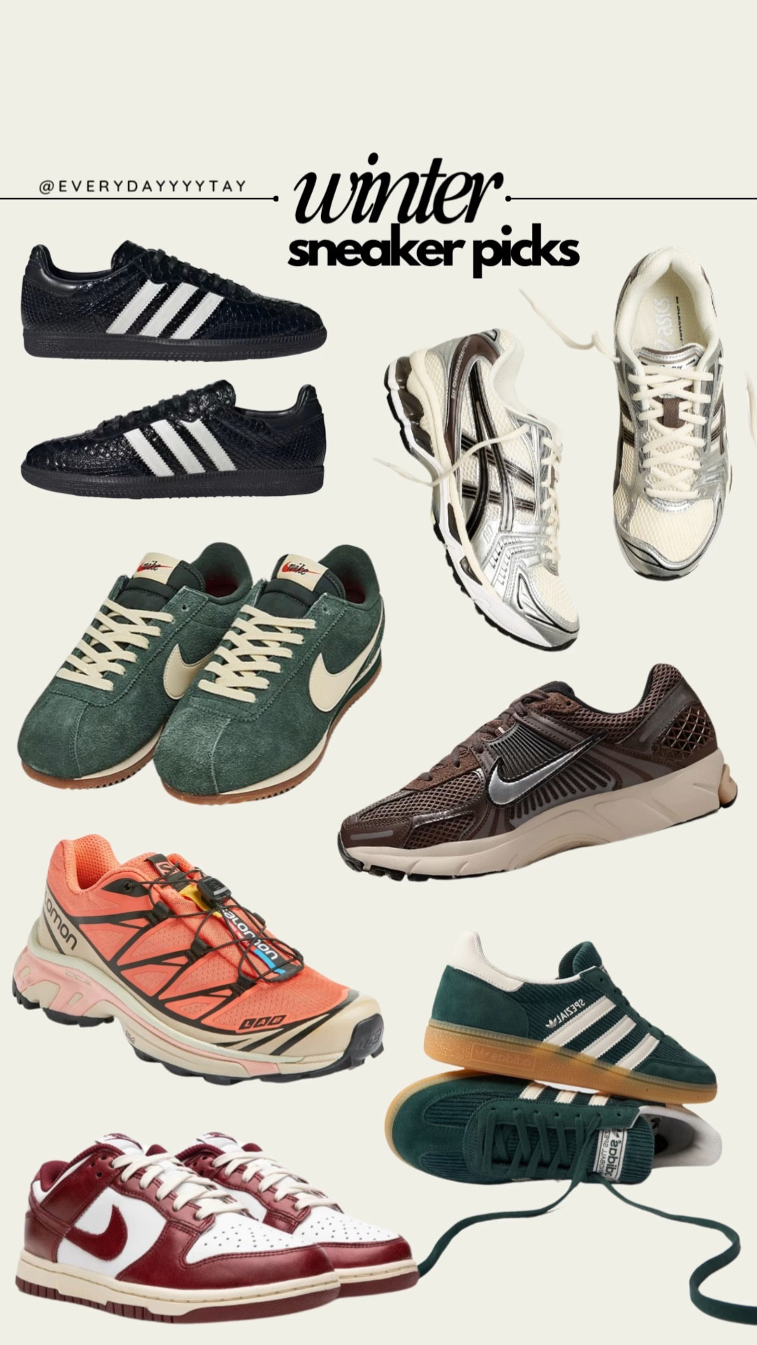 sneakers I’ve been loving this fall & winter — and you should too! from green to burgundy to neutrals - these have been catching my eye! 

#LTKSeasonal #LTKGiftGuide #LTKShoeCrush